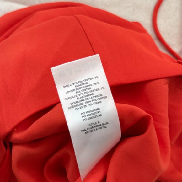 *NWT* Babaton | Success Matte Satin Midi Dress - Sz 6 / Hot Cheeky Red - Picture 10 of 12